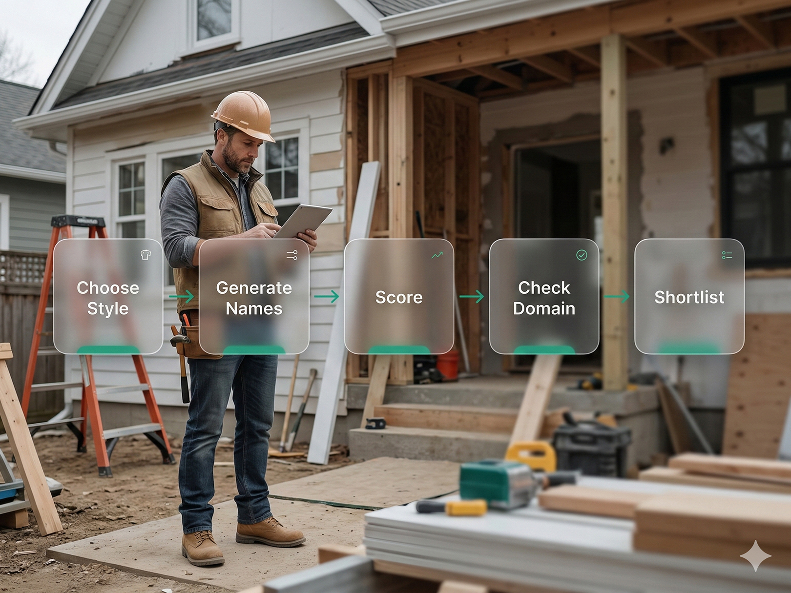 Tools for Construction Names: A Practical Naming Toolkit for Builders, Remodelers, Roofers, and GCs