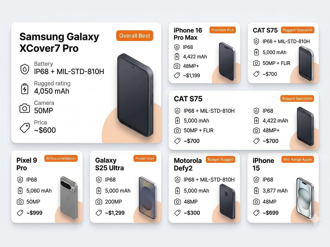 Top 7 Best Phones for Construction Workers in 2026