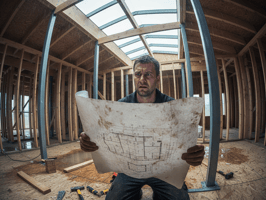 Construction workers using a mobile app to document jobsite progress and verify tasks.