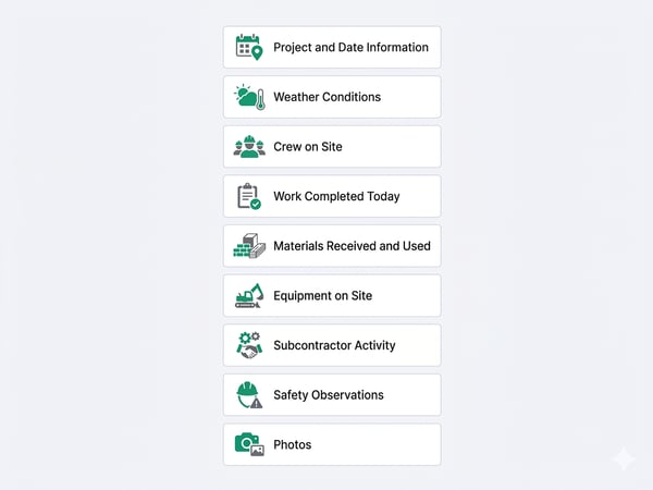 Construction Daily Report Template: All 9 Sections