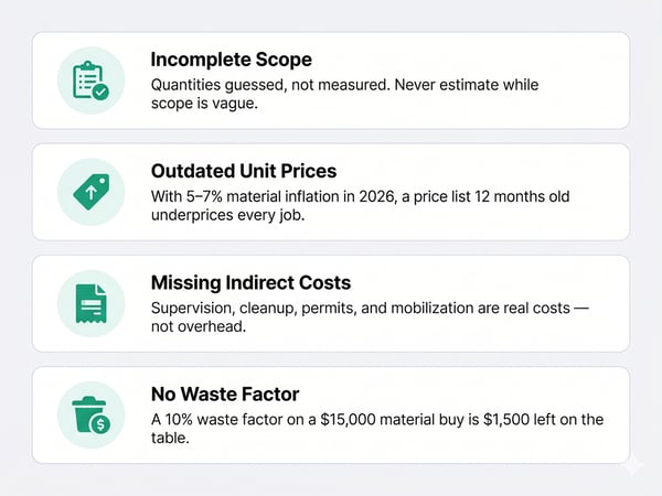  The four most common sources of error