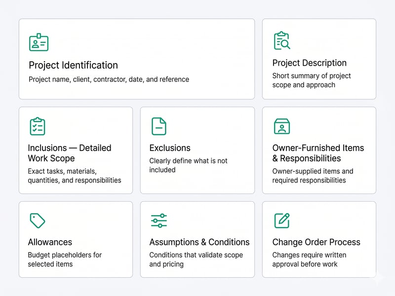 The 8 Sections of a Construction Scope of Work