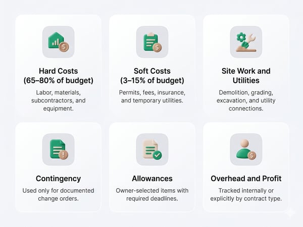 The 6 Budget Cost Categories