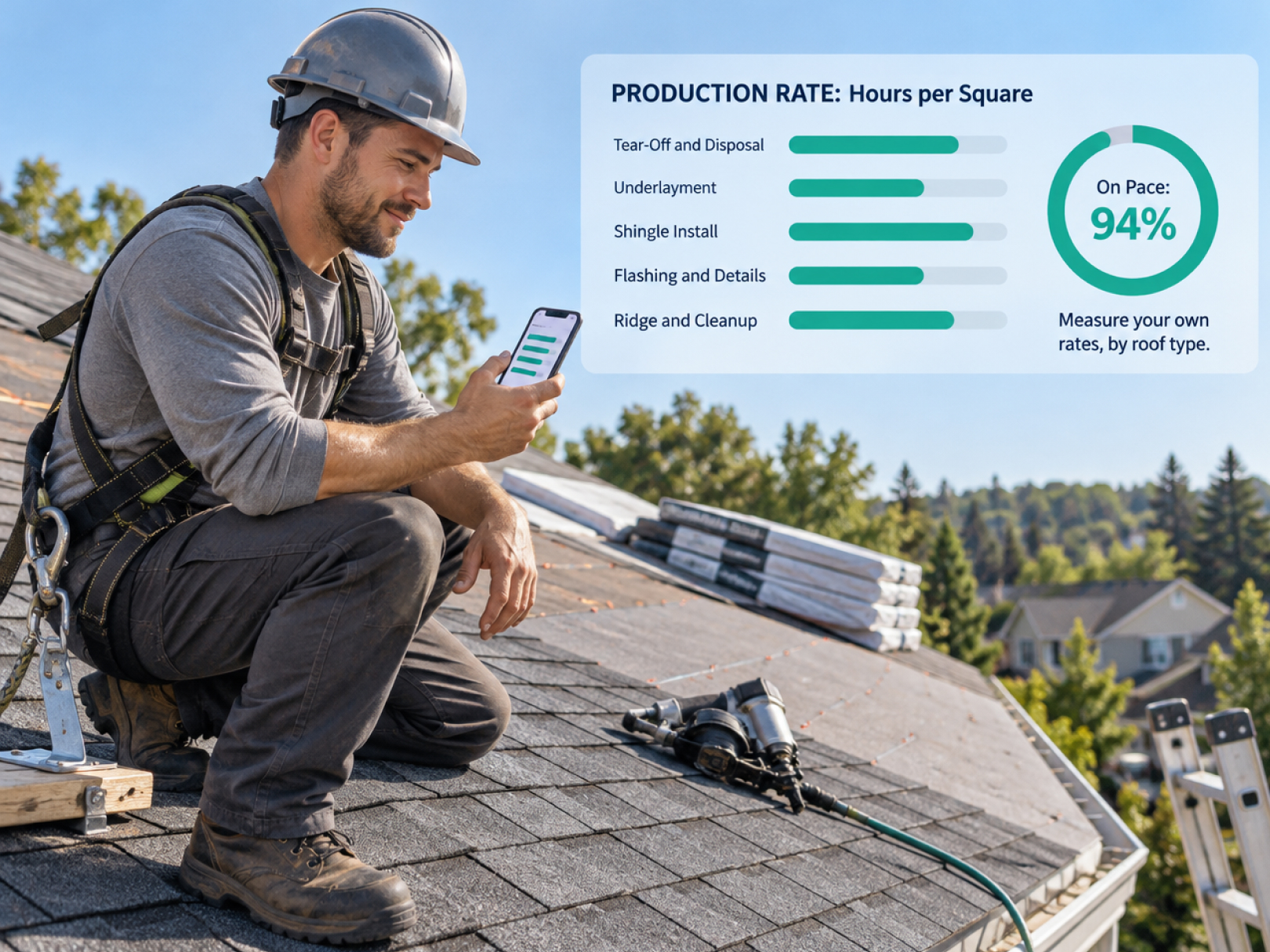 Roofing Production Rates: Tracking Squares per Crew-Day to Bid and Schedule Better