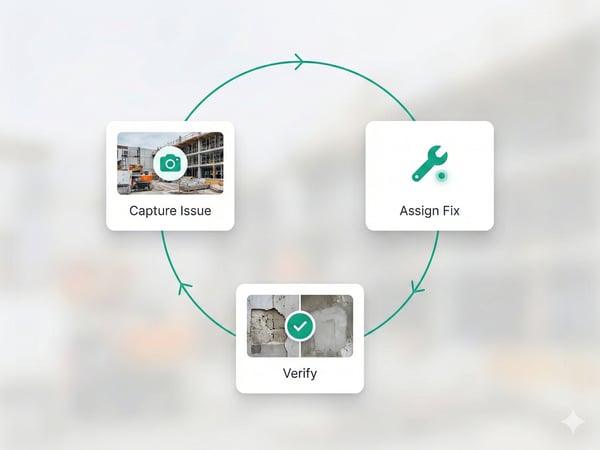 A repeatable inspection workflow (capture → assign → verify)