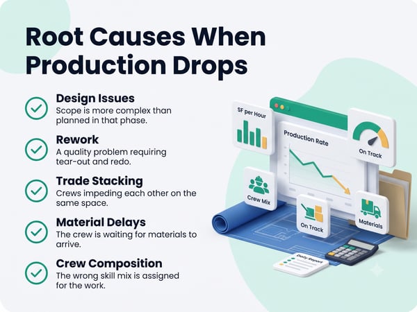 Root cause investigation when production drops:Root cause investigation when production drops: