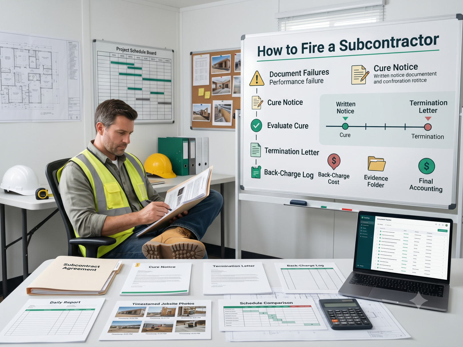 How to Fire a Subcontractor: Notice, Documentation, and Back-Charges