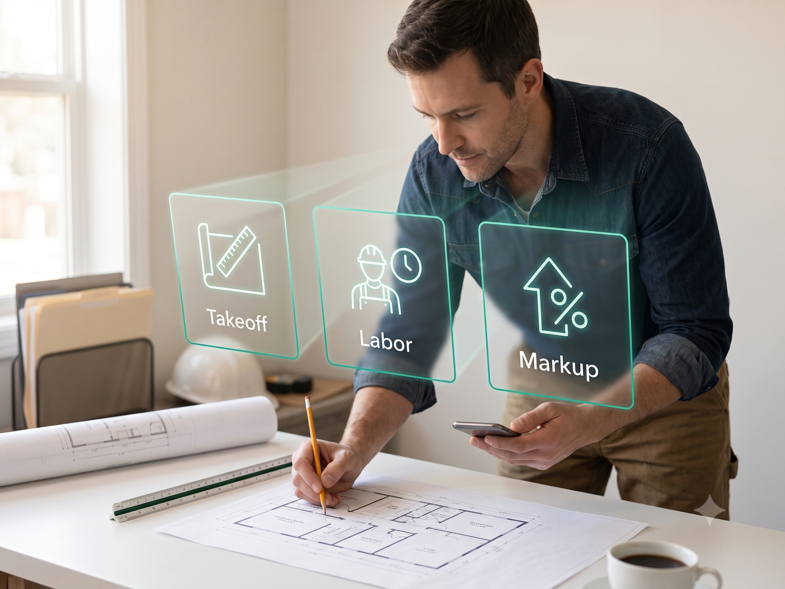 How to Estimate Construction Costs: Takeoff, Labor, Materials, and Markup