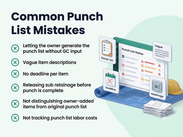 Common Punch List Mistakes