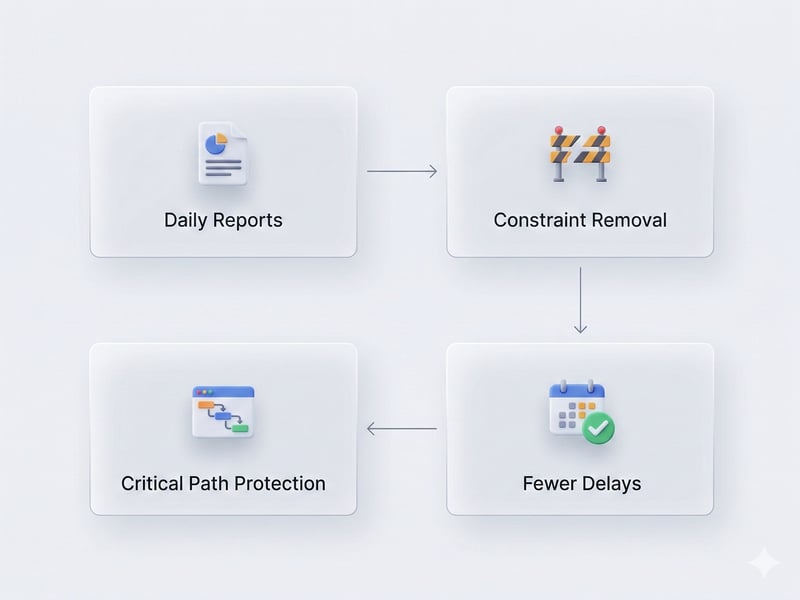 Copy/paste template: 15-minute daily jobsite update