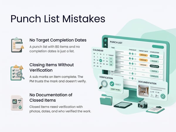 Common Punch List Mistakes