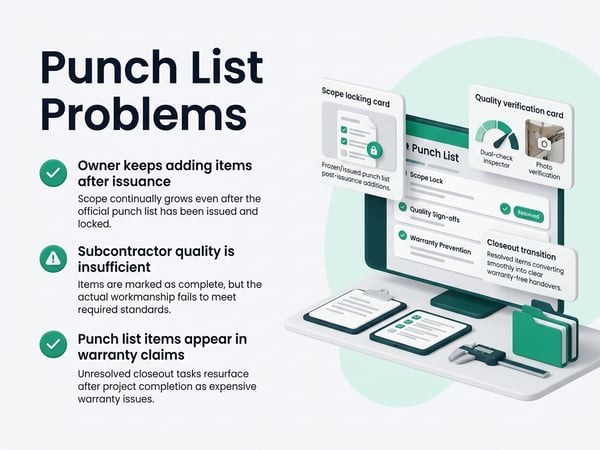  Punch List Problems 