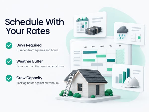 schedule with your rates 