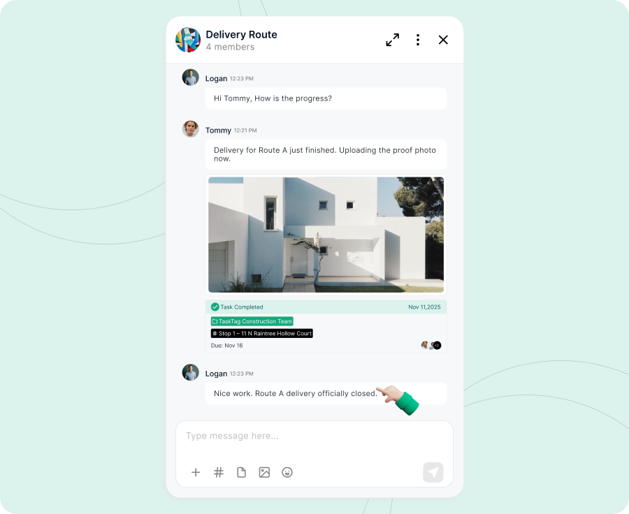 Communicate via Chat