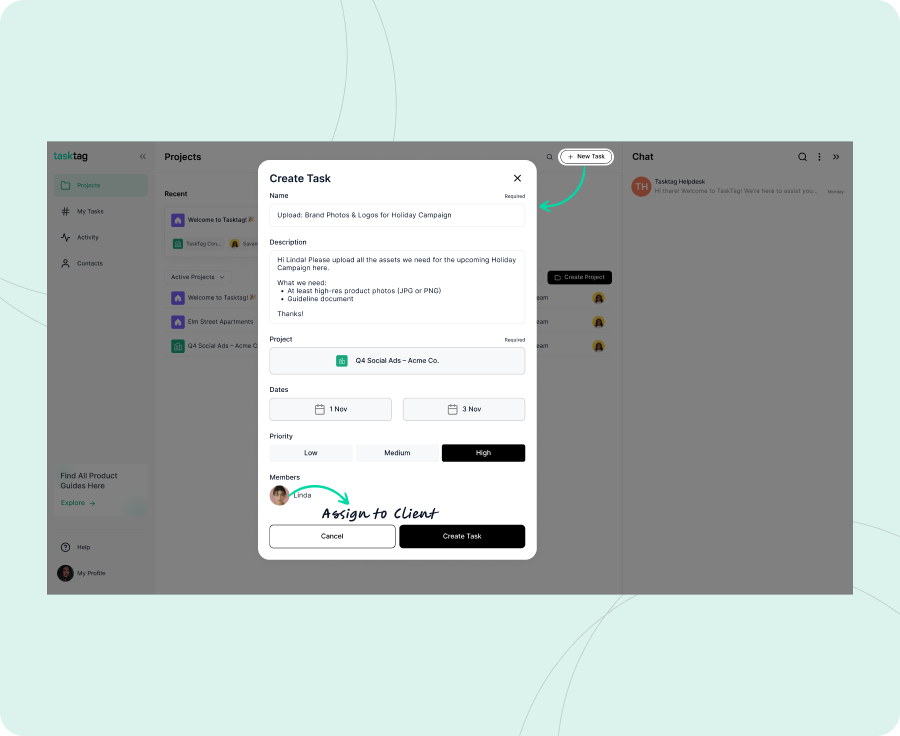 Create the Upload Request Task