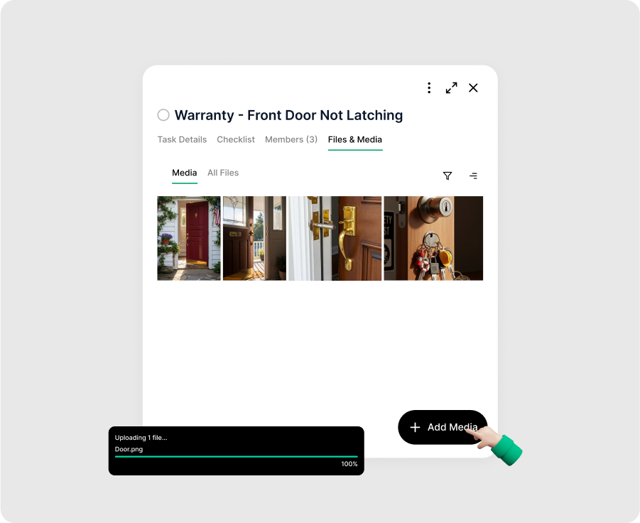 Crews snap and upload details during install