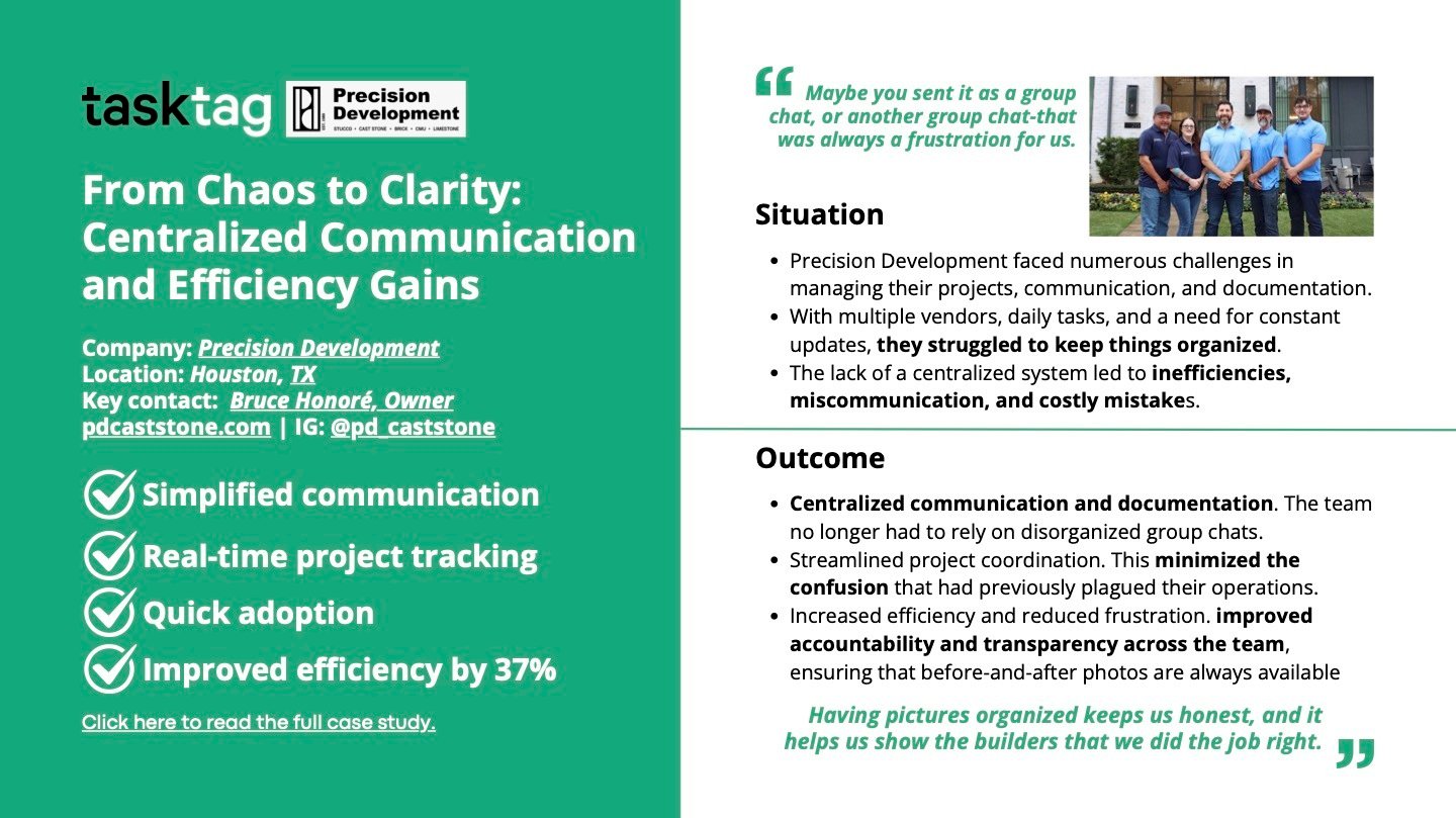 Real Results - How TaskTag Prevented Disputes and Saved Hours