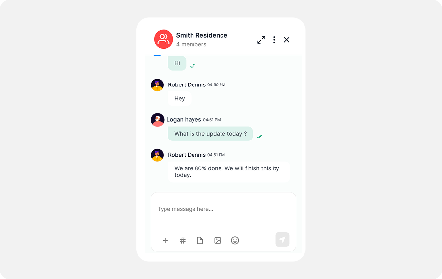 Step 1 - Use the Project Chat to Manage Client Warranty Requests