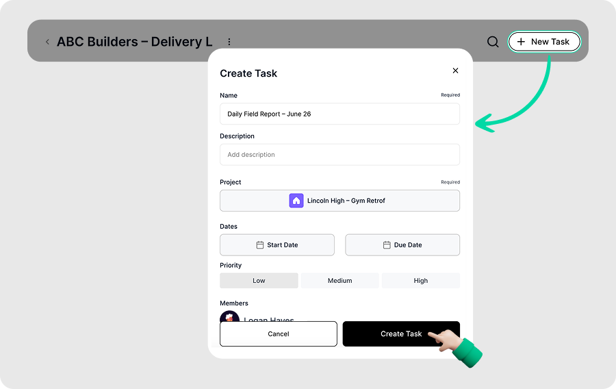 Step 2 - Create a Task for the Day