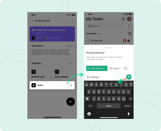 Step 2 - Show your crew how to check inout via location pin