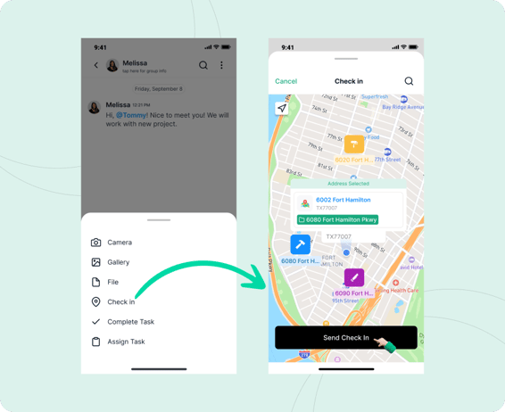 Step 3 - Tag each check-in to a project or task
