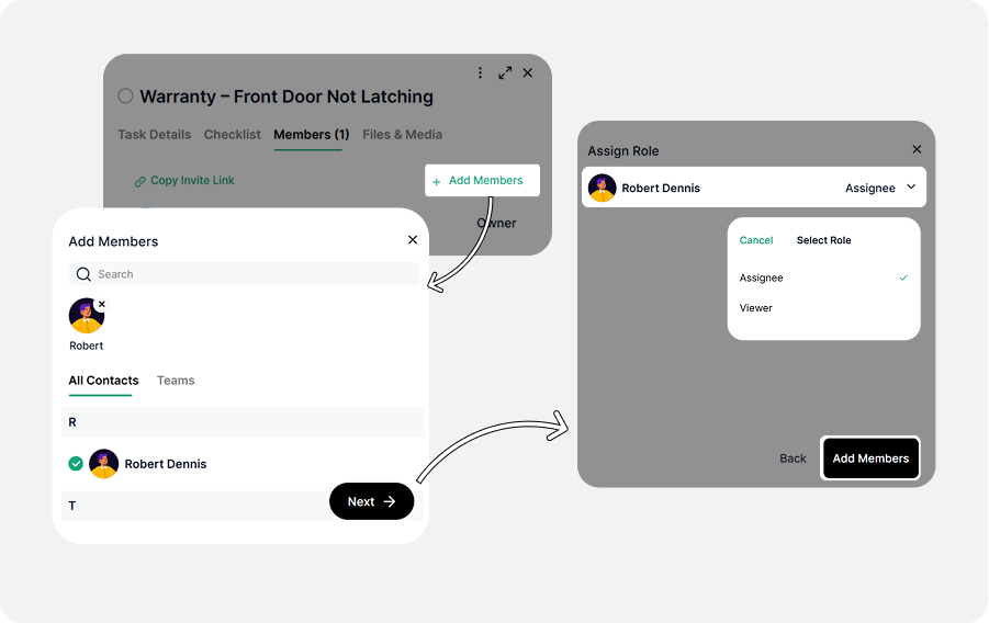Step 4 - Assign the Warranty Repair Task to Your Team or Subcontractor