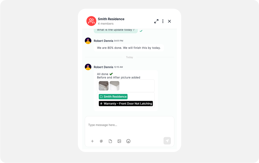 Step 6 - Add Photos, Videos, and Progress Updates in Real Time