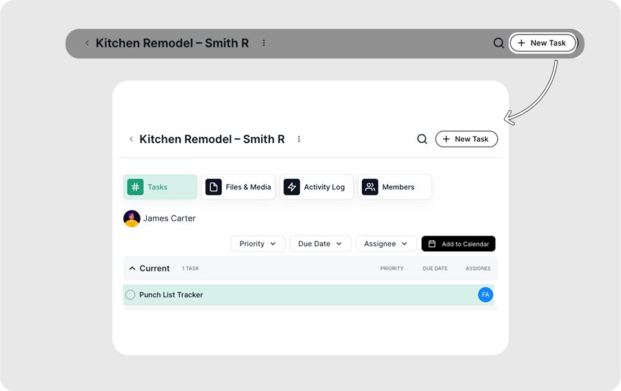 Step 1: Select or Create a TaskTag Project